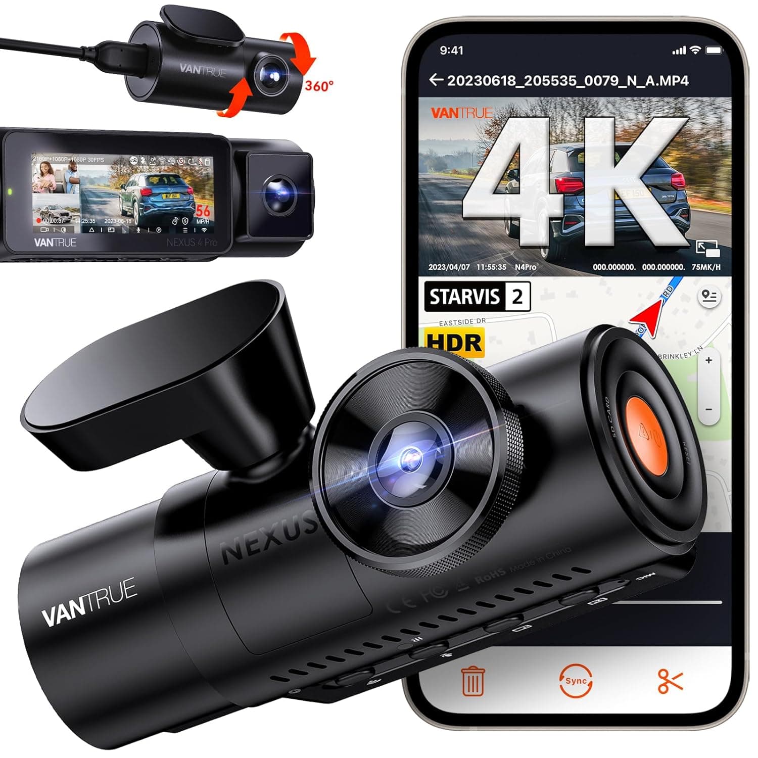 Vantrue N4 Triple Channel